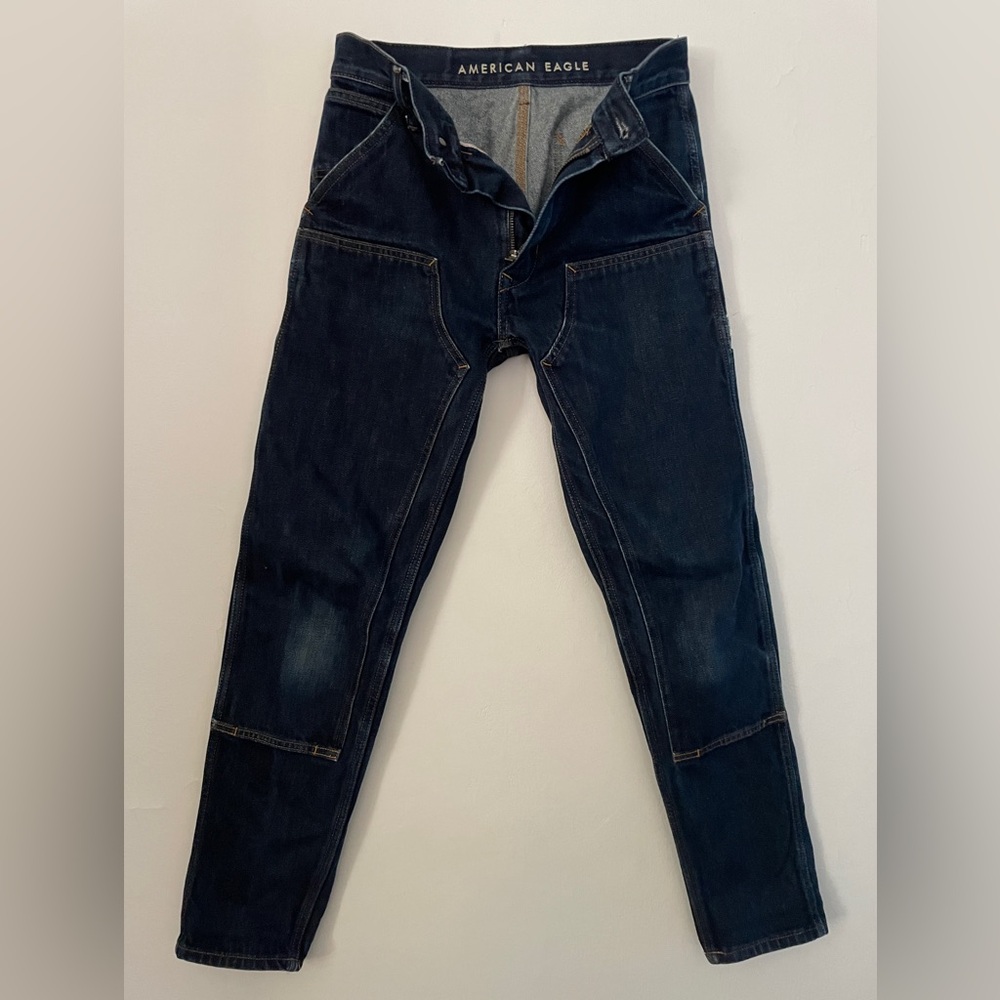 American Eagle Raw Japanese Selvedge Carpenter Jean